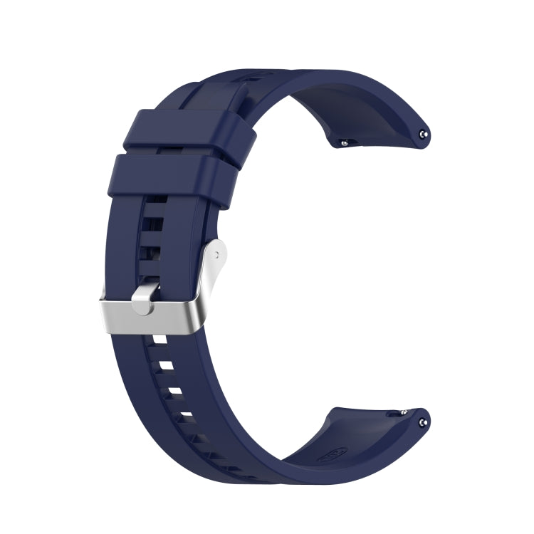 For Huawei Watch GT 2 42mm Silicone Replacement Wrist Strap Watchband, with Black Buckle, with Silver Buckle