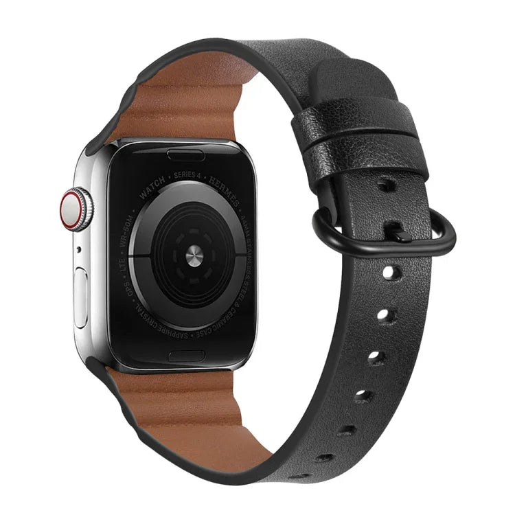 สายรัดนาฬิกาหนังแท้สำหรับเปลี่ยน สำหรับ Apple Watch Series 7 45mm / 6 & SE & 5 & 4 44mm / 3 & 2 & 1 42mm, สำหรับ Apple Watch Series 7 41mm / 6 & SE & 5 & 4 40mm / 3 & 2 & 1 38mm