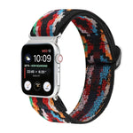 สายรัดนาฬิกาไนลอนยืดหยุ่นพร้อมหัวเข็มขัดโลหะญี่ปุ่น สำหรับ Apple Watch Series 7 45mm / 6 & SE & 5 & 4 44mm / 3 & 2 & 1 42mm, สำหรับ Apple Watch Series 8&7 41mm / SE 2&6&SE&5&4 40mm / 3&2&1 38mm