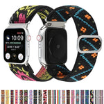 สายรัดนาฬิกาไนลอนยืดหยุ่นพร้อมหัวเข็มขัดโลหะญี่ปุ่น สำหรับ Apple Watch Series 7 45mm / 6 & SE & 5 & 4 44mm / 3 & 2 & 1 42mm, สำหรับ Apple Watch Series 8&7 41mm / SE 2&6&SE&5&4 40mm / 3&2&1 38mm