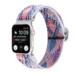 สายรัดนาฬิกาไนลอนยืดหยุ่นพร้อมหัวเข็มขัดโลหะญี่ปุ่น สำหรับ Apple Watch Series 7 45mm / 6 & SE & 5 & 4 44mm / 3 & 2 & 1 42mm, สำหรับ Apple Watch Series 8&7 41mm / SE 2&6&SE&5&4 40mm / 3&2&1 38mm