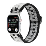 สายรัดนาฬิกาไนลอนยืดหยุ่นพร้อมหัวเข็มขัดโลหะญี่ปุ่น สำหรับ Apple Watch Series 7 45mm / 6 & SE & 5 & 4 44mm / 3 & 2 & 1 42mm, สำหรับ Apple Watch Series 8&7 41mm / SE 2&6&SE&5&4 40mm / 3&2&1 38mm