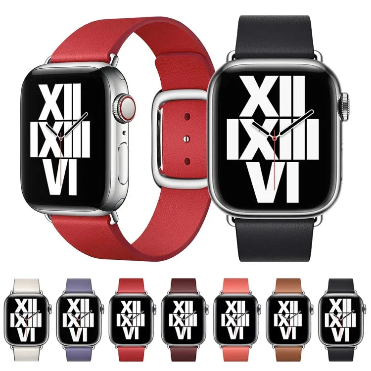 สายรัดนาฬิกาหนังสไตล์โมเดิร์น สำหรับ Apple Watch 49mm / 46mm / 45mm / 44mm / 42mm, สำหรับ Apple Watch Ultra 49mm / Series 8&7 45mm / SE 2&6&SE&5&4 44mm / 3&2&1 42mm