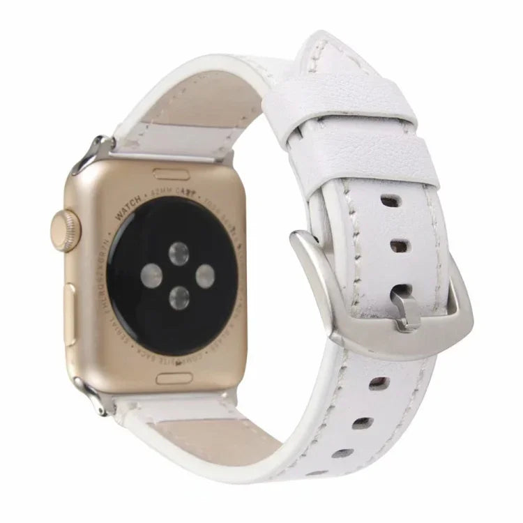 สายหนังลูกวัวแท้สำหรับ Apple Watch Series 6 & SE & 5 & 4 ขนาด 40 มม. / 3 & 2 & 1 ขนาด 38 มม., สำหรับ Apple Watch Series 7 ขนาด 41 มม. / 6 & SE & 5 & 4 ขนาด 40 มม. / 3 & 2 & 1 ขนาด 38 มม.