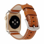 สายหนังลูกวัวแท้สำหรับ Apple Watch Series 6 & SE & 5 & 4 ขนาด 40 มม. / 3 & 2 & 1 ขนาด 38 มม., สำหรับ Apple Watch Series 7 ขนาด 41 มม. / 6 & SE & 5 & 4 ขนาด 40 มม. / 3 & 2 & 1 ขนาด 38 มม.