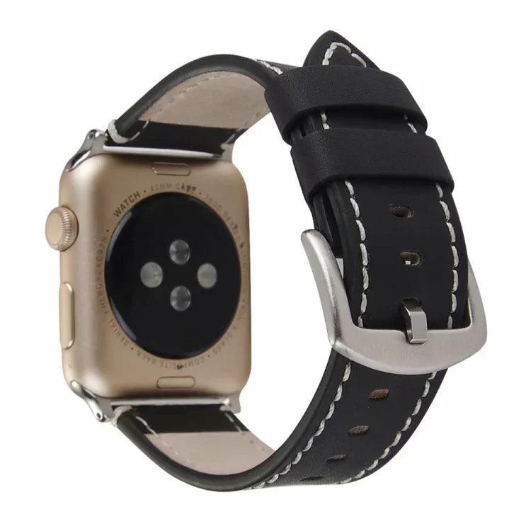 สายหนังลูกวัวแท้สำหรับ Apple Watch Series 6 & SE & 5 & 4 ขนาด 40 มม. / 3 & 2 & 1 ขนาด 38 มม., สำหรับ Apple Watch Series 7 ขนาด 41 มม. / 6 & SE & 5 & 4 ขนาด 40 มม. / 3 & 2 & 1 ขนาด 38 มม.