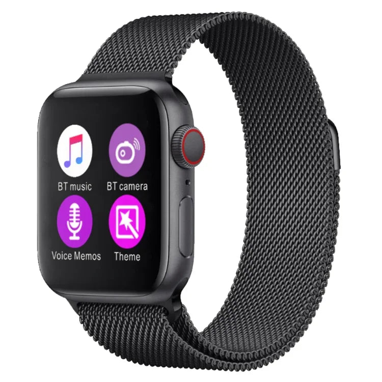 นาฬิกาอัจฉริยะบลูทูธหน้าจอ TFT 1.4 นิ้ว รุ่น H55Pro รองรับการตรวจจับการนอน / ตรวจวัดอัตราการเต้นหัวใจ / ตรวจวัดความดันโลหิต สไตล์: สายเหล็ก, สไตล์: สายเหล็ก(สีดำ), สไตล์: สายเหล็ก(สีเงิน)