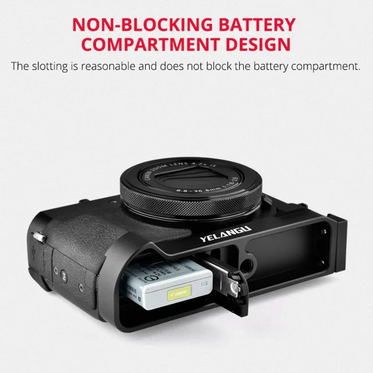 แผ่นขยายกล้อง YELANGU CL9 L Plate สำหรับ Canon G7X2/ G7X23, CL9 สำหรับ Canon G7X2