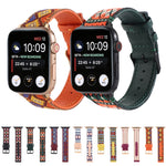 สายหนังลายชาติพันธุ์สำหรับ Apple Watch Series 6 & SE & 5 & 4 ขนาด 40 มม. / 3 & 2 & 1 ขนาด 38 มม., สำหรับ Apple Watch Series 7 ขนาด 41 มม. / 6 & SE & 5 & 4 ขนาด 40 มม. / 3 & 2 & 1 ขนาด 38 มม.