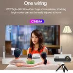 โปรเจคเตอร์ LED ขนาดเล็ก J15 ความละเอียด 1920x1080P สำหรับใช้ในบ้าน พร้อมขาตั้ง รองรับ AV / HDMI x 1 / USB x1 / TF x 1 ปลั๊ก EU, US, UK, AU