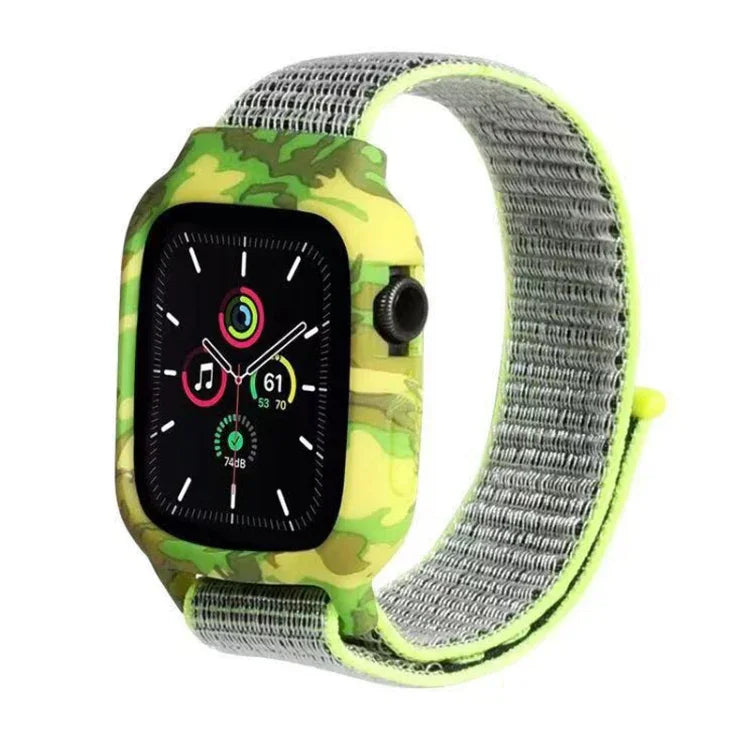 สายรัดข้อมือไนลอนสำหรับ Apple Watch Series 6 & SE & 5 & 4 ขนาด 40mm / 3 & 2 & 1 ขนาด 38mm, สำหรับ Apple Watch Series 7 ขนาด 41mm / 6 & SE & 5 & 4 ขนาด 40mm / 3 & 2 & 1 ขนาด 38mm