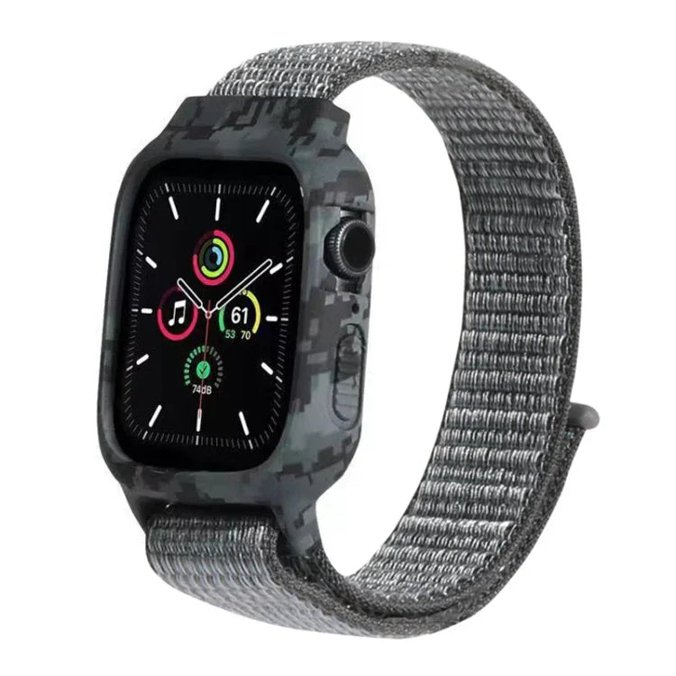 สายรัดข้อมือไนลอนสำหรับ Apple Watch Series 6 & SE & 5 & 4 ขนาด 40mm / 3 & 2 & 1 ขนาด 38mm, สำหรับ Apple Watch Series 7 ขนาด 41mm / 6 & SE & 5 & 4 ขนาด 40mm / 3 & 2 & 1 ขนาด 38mm