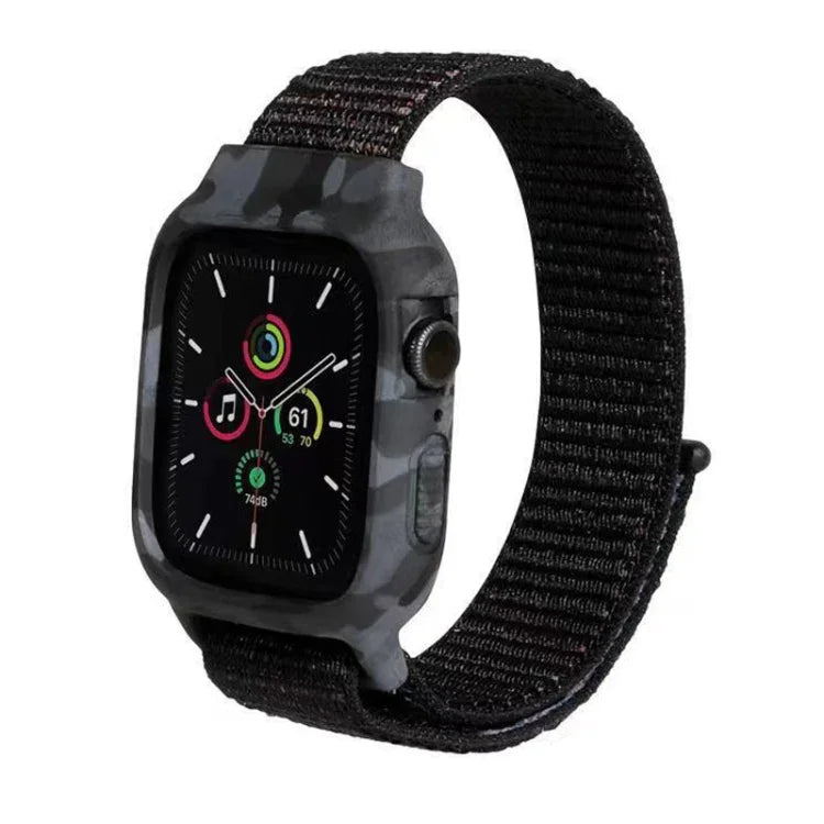 สายรัดข้อมือไนลอนสำหรับ Apple Watch Series 6 & SE & 5 & 4 ขนาด 40mm / 3 & 2 & 1 ขนาด 38mm, สำหรับ Apple Watch Series 7 ขนาด 41mm / 6 & SE & 5 & 4 ขนาด 40mm / 3 & 2 & 1 ขนาด 38mm
