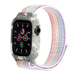 สายรัดข้อมือไนลอนสำหรับ Apple Watch Series 6 & SE & 5 & 4 ขนาด 40mm / 3 & 2 & 1 ขนาด 38mm, สำหรับ Apple Watch Series 7 ขนาด 41mm / 6 & SE & 5 & 4 ขนาด 40mm / 3 & 2 & 1 ขนาด 38mm