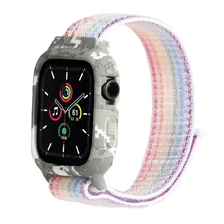 สายรัดข้อมือไนลอนสำหรับ Apple Watch Series 6 & SE & 5 & 4 ขนาด 40mm / 3 & 2 & 1 ขนาด 38mm, สำหรับ Apple Watch Series 7 ขนาด 41mm / 6 & SE & 5 & 4 ขนาด 40mm / 3 & 2 & 1 ขนาด 38mm