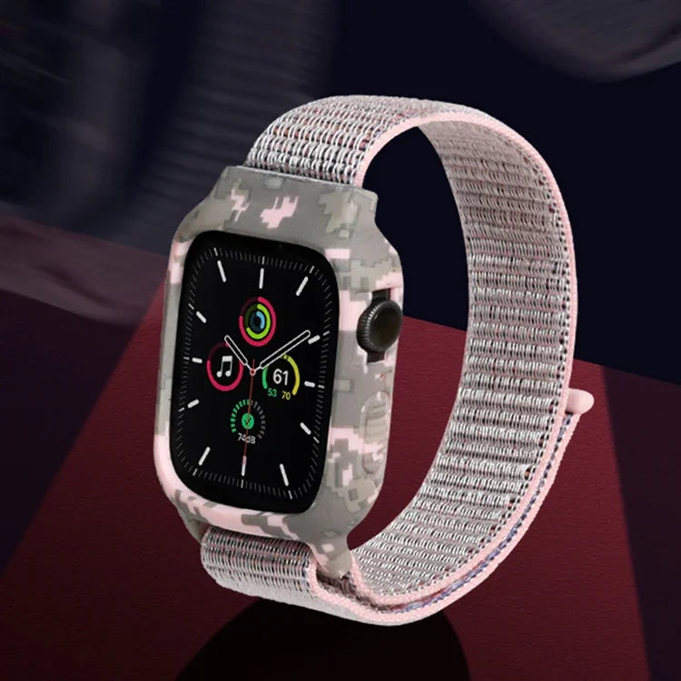 สายรัดข้อมือไนลอนสำหรับ Apple Watch Series 6 & SE & 5 & 4 ขนาด 40mm / 3 & 2 & 1 ขนาด 38mm, สำหรับ Apple Watch Series 7 ขนาด 41mm / 6 & SE & 5 & 4 ขนาด 40mm / 3 & 2 & 1 ขนาด 38mm