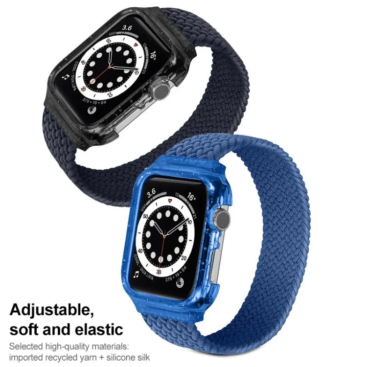 สายรัดข้อมือทอพร้อมกรอบสำหรับ Apple Watch Series 6 & SE & 5 & 4 ขนาด 44mm / 3 & 2 & 1 ขนาด 42mm, 128mm, 135mm, 140mm, 145mm, 150mm, 155mm, 160mm, 165mm