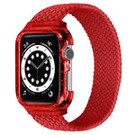 สายรัดข้อมือทอพร้อมกรอบสำหรับ Apple Watch Series 6 & SE & 5 & 4 ขนาด 44mm / 3 & 2 & 1 ขนาด 42mm, 128mm, 135mm, 140mm, 145mm, 150mm, 155mm, 160mm, 165mm