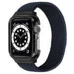 สายรัดข้อมือทอพร้อมกรอบสำหรับ Apple Watch Series 6 & SE & 5 & 4 ขนาด 44mm / 3 & 2 & 1 ขนาด 42mm, 128mm, 135mm, 140mm, 145mm, 150mm, 155mm, 160mm, 165mm