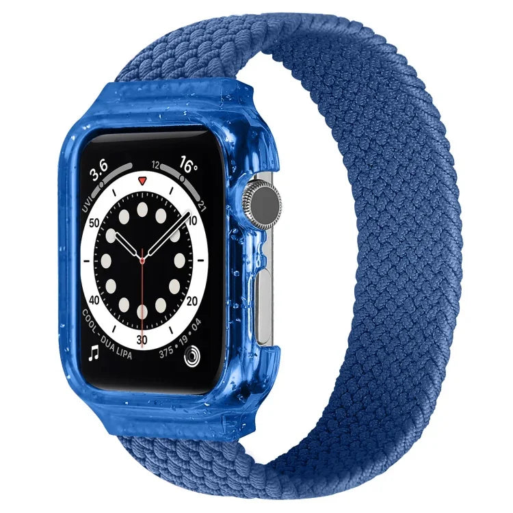 สายรัดข้อมือทอพร้อมกรอบสำหรับ Apple Watch Series 6 & SE & 5 & 4 ขนาด 44mm / 3 & 2 & 1 ขนาด 42mm, 128mm, 135mm, 140mm, 145mm, 150mm, 155mm, 160mm, 165mm