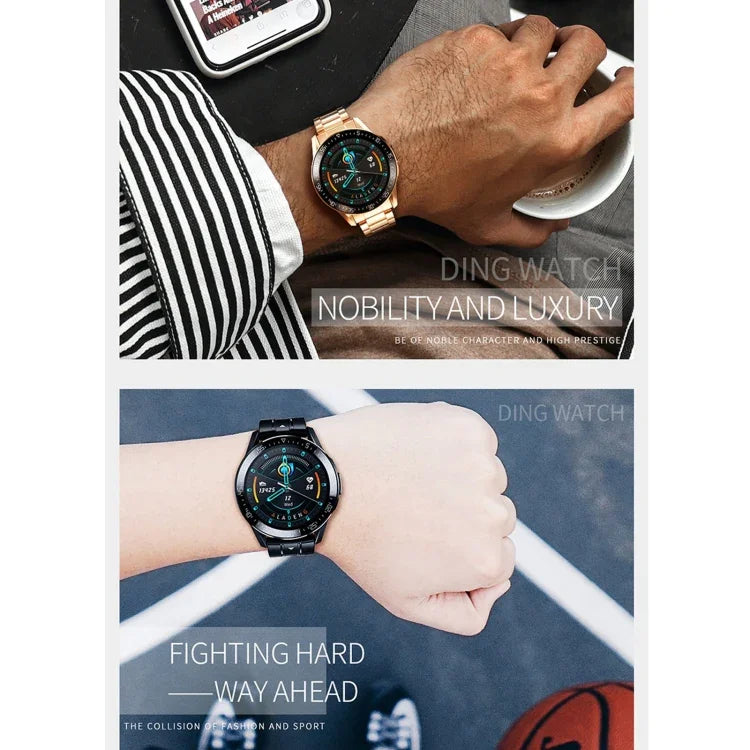 นาฬิกาอัจฉริยะหน้าจอกลมเต็มจอ 1.3 นิ้ว รุ่น GT3 รองรับการตรวจจับการนอน / ตรวจวัดอัตราการเต้นหัวใจ / ตรวจวัดอุณหภูมิ
