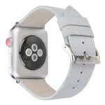 สายรัดนาฬิกาหนังแท้แบบด้านสำหรับ Apple Watch Series 6 & SE & 5 & 4 ขนาด 40mm / 3 & 2 & 1 ขนาด 38mm, สำหรับ Apple Watch Series 7 ขนาด 41mm / 6 & SE & 5 & 4 ขนาด 40mm / 3 & 2 & 1 ขนาด 38mm