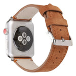 สายรัดนาฬิกาหนังแท้แบบด้านสำหรับ Apple Watch Series 6 & SE & 5 & 4 ขนาด 40mm / 3 & 2 & 1 ขนาด 38mm, สำหรับ Apple Watch Series 7 ขนาด 41mm / 6 & SE & 5 & 4 ขนาด 40mm / 3 & 2 & 1 ขนาด 38mm