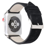 สายรัดนาฬิกาหนังแท้แบบด้านสำหรับ Apple Watch Series 6 & SE & 5 & 4 ขนาด 40mm / 3 & 2 & 1 ขนาด 38mm, สำหรับ Apple Watch Series 7 ขนาด 41mm / 6 & SE & 5 & 4 ขนาด 40mm / 3 & 2 & 1 ขนาด 38mm