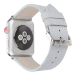 สายรัดนาฬิกาหนังแท้แบบด้านสำหรับ Apple Watch Series 6 & SE & 5 & 4 ขนาด 44mm / 3 & 2 & 1 ขนาด 42mm, สำหรับ Apple Watch Series 7 ขนาด 45mm / 6 & SE & 5 & 4 ขนาด 44mm / 3 & 2 & 1 ขนาด 42mm