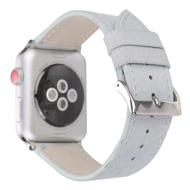 สายรัดนาฬิกาหนังแท้แบบด้านสำหรับ Apple Watch Series 6 & SE & 5 & 4 ขนาด 44mm / 3 & 2 & 1 ขนาด 42mm, สำหรับ Apple Watch Series 7 ขนาด 45mm / 6 & SE & 5 & 4 ขนาด 44mm / 3 & 2 & 1 ขนาด 42mm