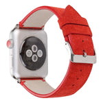 สายรัดนาฬิกาหนังแท้แบบด้านสำหรับ Apple Watch Series 6 & SE & 5 & 4 ขนาด 44mm / 3 & 2 & 1 ขนาด 42mm, สำหรับ Apple Watch Series 7 ขนาด 45mm / 6 & SE & 5 & 4 ขนาด 44mm / 3 & 2 & 1 ขนาด 42mm