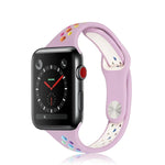 สายซิลิโคนสีรุ้งสำหรับ Apple Watch Series 6 & SE & 5 & 4 40mm / 3 & 2 & 1 38mm, สำหรับ Apple Watch Series 7 41mm / 6 & SE & 5 & 4 40mm / 3 & 2 & 1 38mm, สำหรับ Apple Watch Series 8&7 41mm / SE 2&6&SE&5&4 40mm / 3&2&1 38mm