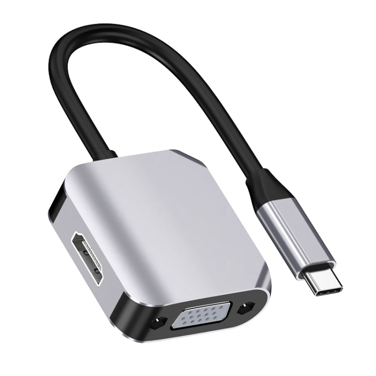 อะแดปเตอร์แปลง HW-6002 2-in-1 Type-C / USB-C เป็น HDMI + VGA, รุ่น HW-6002