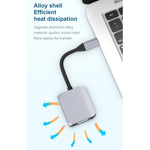 อะแดปเตอร์แปลง HW-6002 2-in-1 Type-C / USB-C เป็น HDMI + VGA, รุ่น HW-6002
