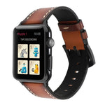 สายรัดข้อมือหนังแท้ชั้นบนสไตล์วินเทจสำหรับ Apple Watch Series 6 & SE & 5 & 4 44mm / 3 & 2 & 1 42mm, สำหรับ Apple Watch Series 7 45mm / 6 & SE & 5 & 4 44mm / 3 & 2 & 1 42mm