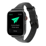 สายหนังแท้ลายหนังม้าบ้า สำหรับ Apple Watch Series 7 41 มม. / 6 & SE & 5 & 4 40 มม. / 3 & 2 & 1 38 มม., สำหรับ Apple Watch Series 8&7 41 มม. / SE 2&6&SE&5&4 40 มม. / 3&2&1 38 มม.