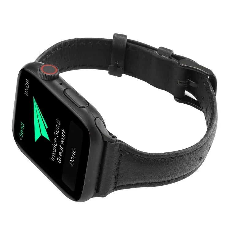 สายหนังแท้ลายหนังม้าบ้า สำหรับ Apple Watch Series 7 41 มม. / 6 & SE & 5 & 4 40 มม. / 3 & 2 & 1 38 มม., สำหรับ Apple Watch Series 8&7 41 มม. / SE 2&6&SE&5&4 40 มม. / 3&2&1 38 มม.