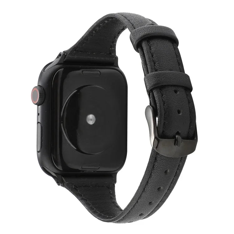 สายหนังแท้ลายหนังม้าบ้า สำหรับ Apple Watch Series 7 41 มม. / 6 & SE & 5 & 4 40 มม. / 3 & 2 & 1 38 มม., สำหรับ Apple Watch Series 8&7 41 มม. / SE 2&6&SE&5&4 40 มม. / 3&2&1 38 มม.