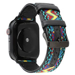 สายหนังแท้สไตล์ชาติพันธุ์ สำหรับ Apple Watch Series 7 41 มม. / 6 & SE & 5 & 4 40 มม. / 3 & 2 & 1 38 มม., สำหรับ Apple Watch Series 7 45 มม. / 6 & SE & 5 & 4 44 มม. / 3 & 2 & 1 42 มม.