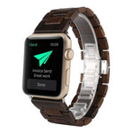 สายรัดข้อมือไม้สำรองสำหรับ Apple Watch Series 7 41mm / & 6 & SE & 5 & 4 40mm, สำหรับ Apple Watch Series 7 45mm / & 6 & SE & 5 & 4 44mm