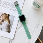 สายรัดข้อมือ TPU โปร่งใสสีลูกกวาดสำหรับ Apple Watch Series 6 & SE & 5 & 4 40mm, สำหรับ Apple Watch Series 7 41mm / & 6 & SE & 5 & 4 40mm
