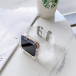 สายรัดข้อมือ TPU โปร่งใสสีลูกกวาดสำหรับ Apple Watch Series 6 & SE & 5 & 4 40mm, สำหรับ Apple Watch Series 7 41mm / & 6 & SE & 5 & 4 40mm