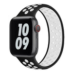 สายรัดนาฬิกาซิลิโคนยืดหยุ่นสำหรับ Apple Watch Series 6 & SE & 5 & 4 44mm / 3 & 2 & 1 42mm, 150mm (ดำ ขาว), 150mm (ชมพูอ่อน ขาว), 150mm (น้ำเงิน ขาว), 160mm (ชมพูอ่อน ขาว)