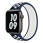 สายรัดนาฬิกาซิลิโคนยืดหยุ่นสำหรับ Apple Watch Series 6 & SE & 5 & 4 44mm / 3 & 2 & 1 42mm, 150mm (ดำ ขาว), 150mm (ชมพูอ่อน ขาว), 150mm (น้ำเงิน ขาว), 160mm (ชมพูอ่อน ขาว)