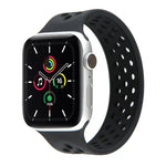 สายรัดนาฬิกาซิลิโคนยืดหยุ่นสำหรับ Apple Watch Series 6 & SE & 5 & 4 40mm / 3 & 2 & 1 38mm, ความยาว: 160mm, 160mm (ขาว ดำ), 160mm (ดำ), 160mm (ดำ เหลือง), 160mm (ดำ เทา), 160mm (แดง ดำ), 160mm (ดำ ขาว), 160mm (ดำ แดง)