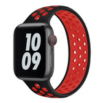 สายรัดนาฬิกาซิลิโคนยืดหยุ่นสำหรับ Apple Watch Series 6 & SE & 5 & 4 40mm / 3 & 2 & 1 38mm, ความยาว: 160mm, 160mm (ขาว ดำ), 160mm (ดำ), 160mm (ดำ เหลือง), 160mm (ดำ เทา), 160mm (แดง ดำ), 160mm (ดำ ขาว), 160mm (ดำ แดง)