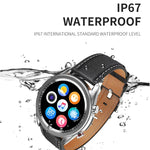 นาฬิกาอัจฉริยะหน้าจอ IPS สี 1.28 นิ้ว รุ่น M98 กันน้ำมาตรฐาน IP67 รองรับการตรวจจับการนอน / ตรวจวัดอัตราการเต้นหัวใจ / โทรศัพท์บลูทูธ สไตล์: สายหนัง, สายหนัง(สีเงิน), สายหนัง(สีดำ)