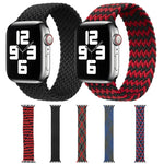 สายรัดนาฬิกาถักไนลอนสีผสมแบบห่วงเดี่ยวสำหรับ Apple Watch Series 6 & SE & 5 & 4 44mm / 3 & 2 & 1 42mm, S, M, L