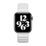 สายรัดนาฬิกาซิลิโคนโซ่แม่เหล็กสำหรับ Apple Watch Series 6 & SE & 5 & 4 40mm / 3 & 2 & 1 38mm, สำหรับ Apple Watch Series 7 41mm / 6 & SE & 5 & 4 40mm / 3 & 2 & 1 38mm