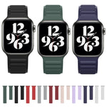 สายรัดนาฬิกาซิลิโคนโซ่แม่เหล็กสำหรับ Apple Watch Series 6 & SE & 5 & 4 44mm / 3 & 2 & 1 42mm, สำหรับ Apple Watch Series 7 45mm / 6 & SE & 5 & 4 44mm / 3 & 2 & 1 42mm